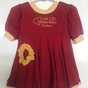 Florida State little Sweetheart 18 month cheerleader dress w/matching scrunchie